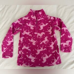 btween Pink Unicorn Fleece Pullover